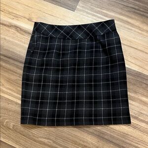 Architect  Black & White plaid Wool Blend Pencil Skirt  Size 14 Petite